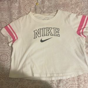 Pink nike crop top